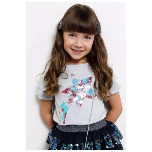 Блузка детская для девочек ACOOLA серая, размер 98