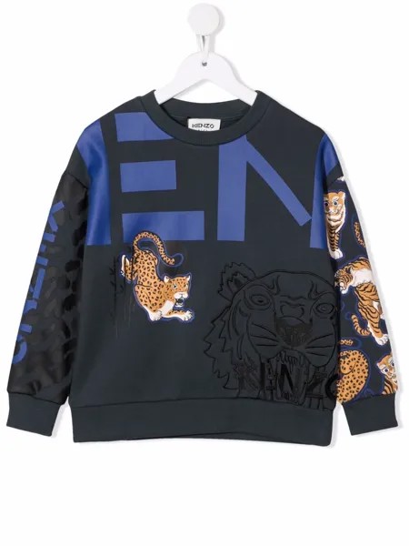 Kenzo Kids толстовка с вышитым логотипом