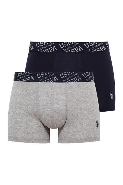 Боксеры с логотипом, 2 пары U S Polo Assn , синий