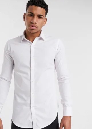 Белая обтягивающая рубашка из поплина Le Breve-Белый