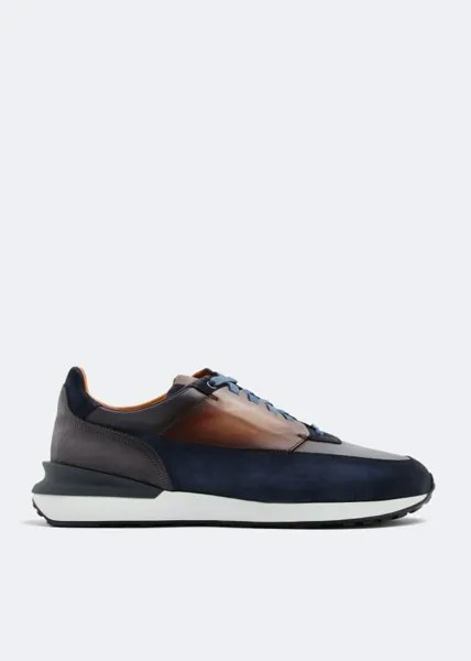 Кроссовки MAGNANNI Lace-up two-toned sneakers, синий