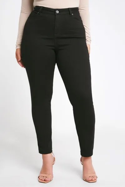 Черные джинсы Lexi с очень облегающими штанинами и высокой эластичной талией Simply Be, черный