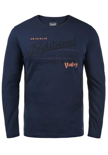 Лонгслив BLEND Langarmshirt, синий