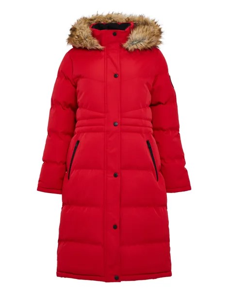 Пуховик Threadbare THB Arnie Long Padded Coat, красный