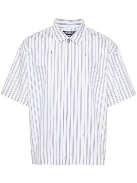 Jacquemus поплиновая рубашка Le Chemise в полоску, белый