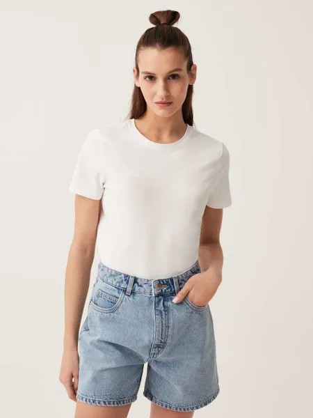 Джинсовые шорты Mum-Fit Ovs, цвет light wash