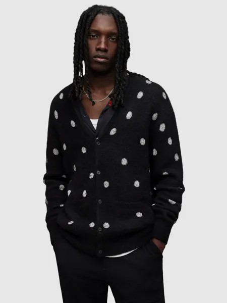 Кардиган с длинными рукавами Kiku Polk AllSaints, черный