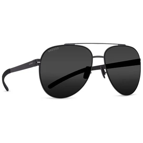 Солнцезащитные очки Gresso, авиаторы, с защитой от УФ, черный