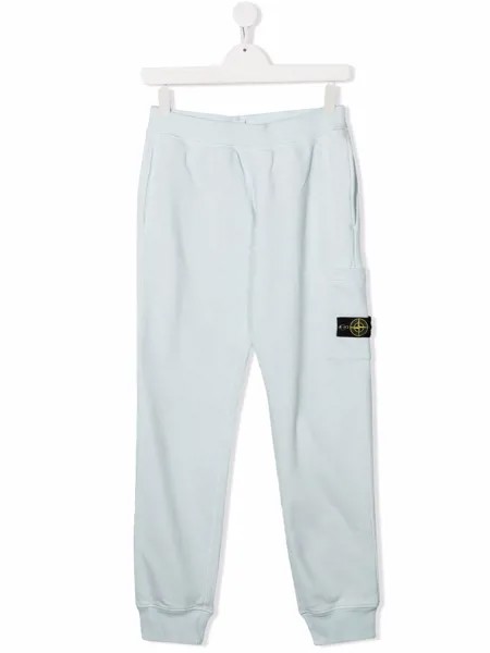 Stone Island Junior спортивные брюки с нашивкой-логотипом