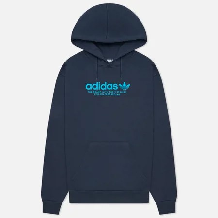 Мужская толстовка adidas Skateboarding 4.0 Logo Hoodie, цвет синий, размер M