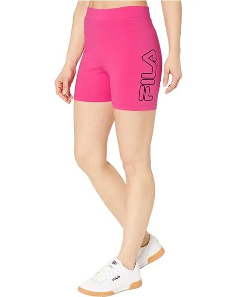 Шорты Fila Beatriz High-Waist Bike Shorts, цвет Magenta/Black