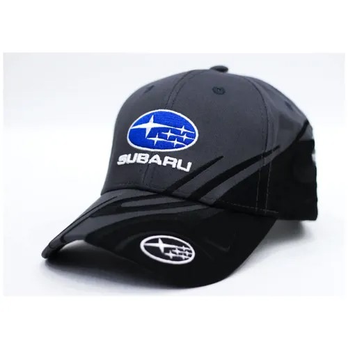 Бейсболка с автологотипом субару Subaru черно-красно-синяя