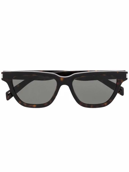 Saint Laurent Eyewear солнцезащитные очки в D-образной оправе черепаховой расцветки