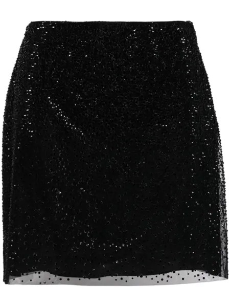 Ermanno Scervino мини-юбка с кристаллами, черный