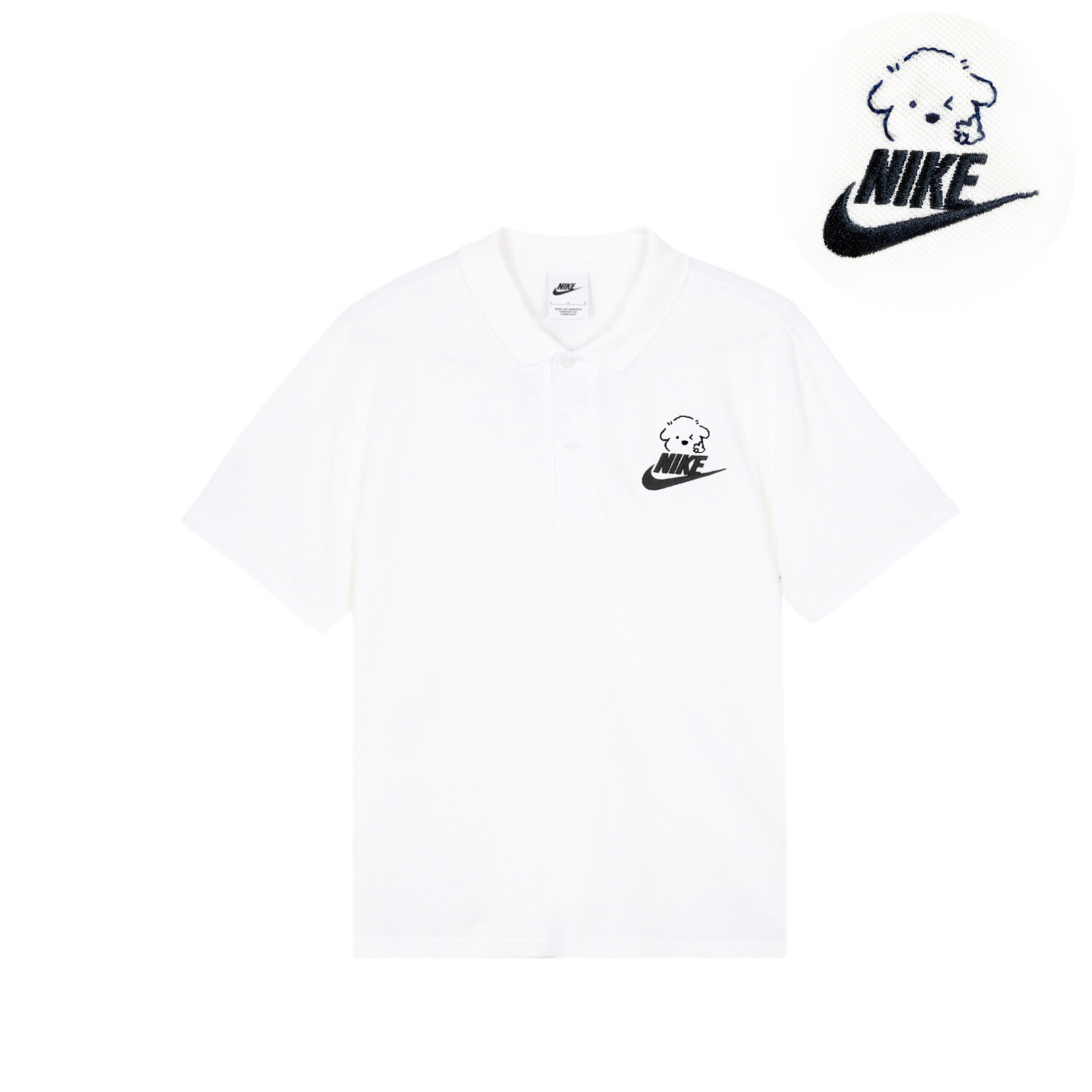 Рубашка поло унисекс белая Nike, белый