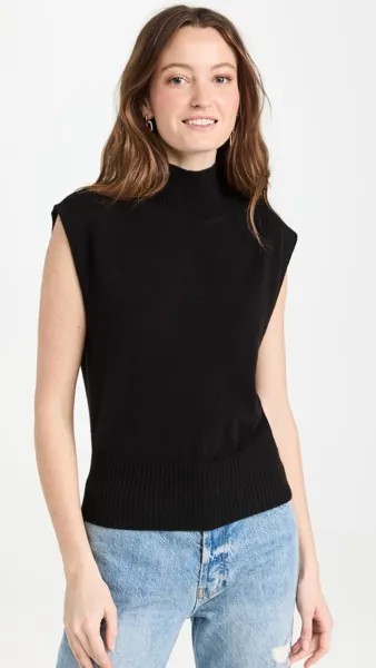 Свитер Reformation Arco Cashmere Sleeveless Turtleneck, черный