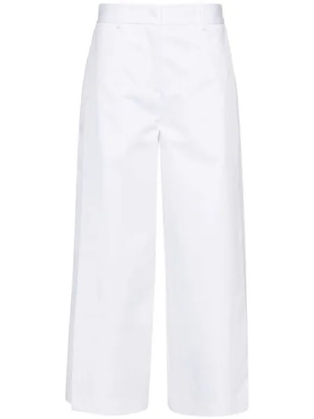 Semicouture укороченные брюки с разрезами, белый