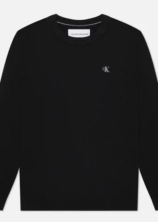 Мужской свитер Calvin Klein Jeans Monogram Chest Logo Crew, цвет чёрный, размер XL