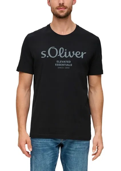 Футболка S.Oliver из дышащего хлопка, черный