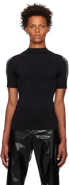 Черная спортивная футболка с круглым вырезом Sporty B Balenciaga