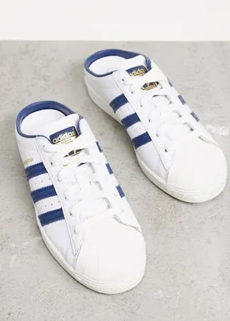 Белые мюли adidas Originals Superstar-Белый