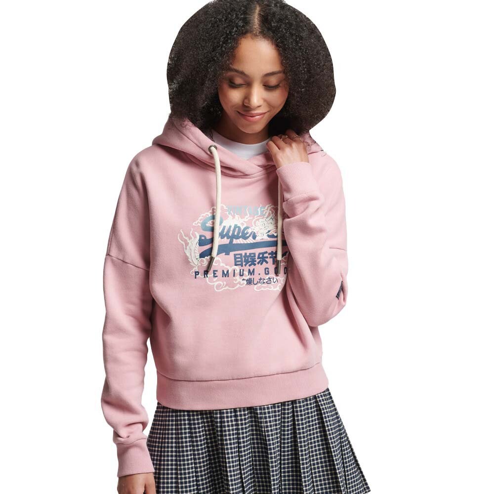 Худи Superdry Vintage Vl Narrative, розовый