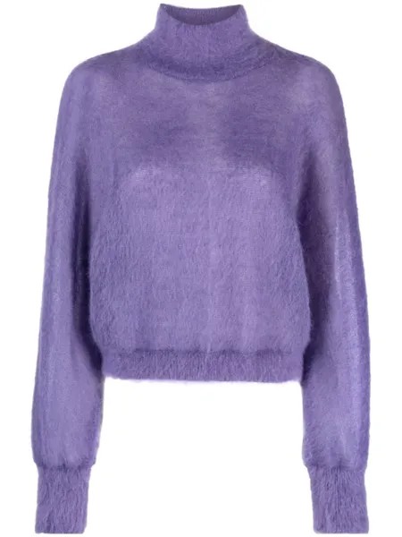 Джемпер с высоким воротником Alberta Ferretti, фиолетовый