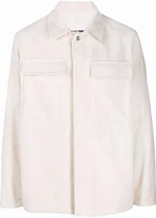 Jil Sander вельветовая куртка-рубашка с накладными карманами