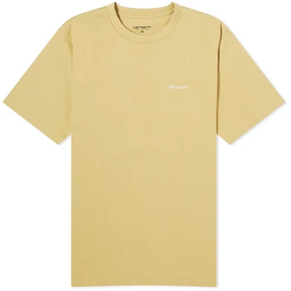 Футболка Carhartt Wip Script Embroidery, светло-желтый