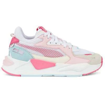 Puma RsZ Top Lace Up Молодежные девушки Белые кроссовки Повседневная обувь 38380810