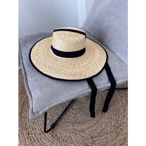 Шляпа U Need, размер 56-60, бежевый, черный
