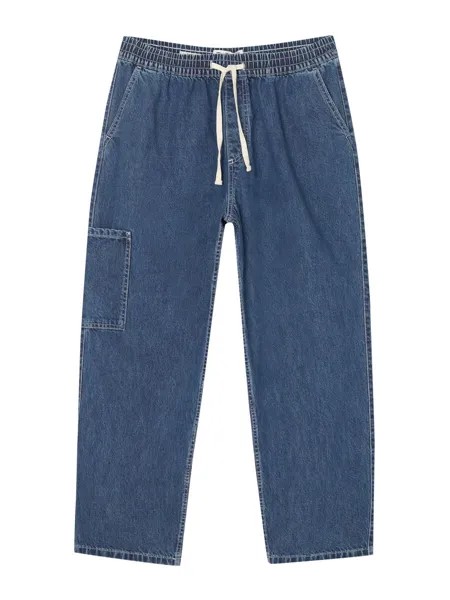 Широкие джинсы Pull&Bear, синий джинсовый
