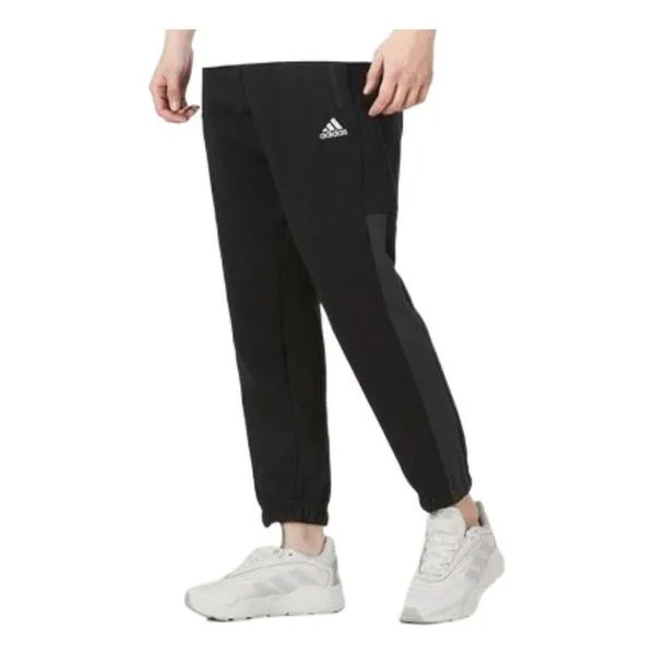 Спортивные штаны Men's adidas Casual Logo Solid Color Lacing Sports Pants/Trousers/Joggers Black, мультиколор