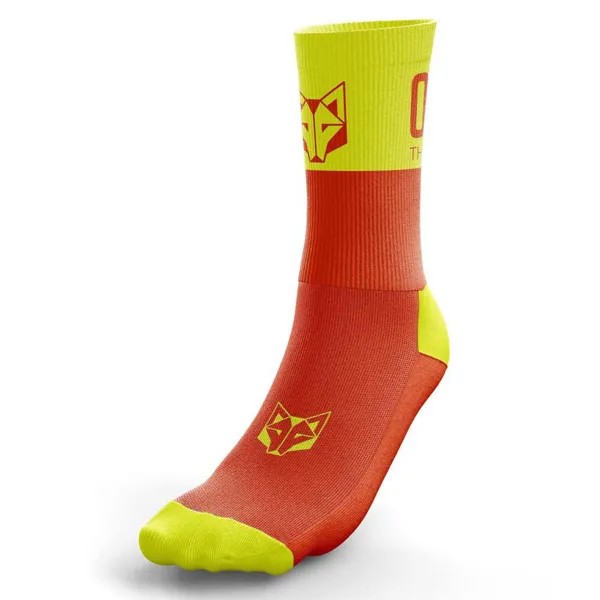 Носки Otso Calcetines Multi-sport Medium Cut Fluor Orange/Fluor Yellow, оранжевый