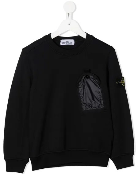 Stone Island Junior толстовка с нашивкой-логотипом
