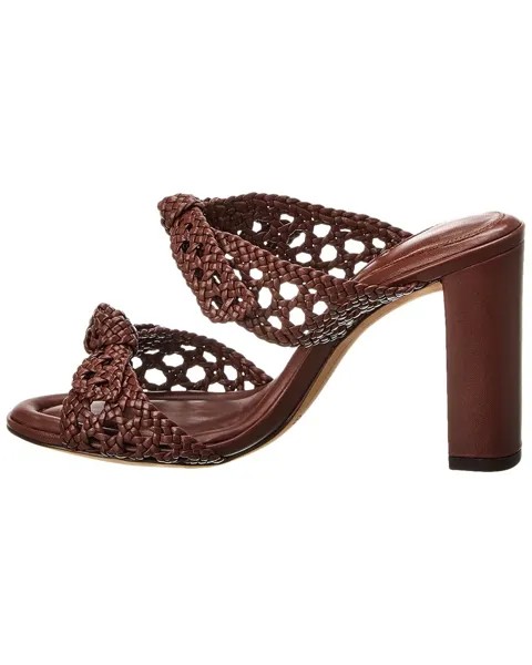 Кожаные сандалии Alexandre Birman Clarita 90 Intrecciato, коричневый
