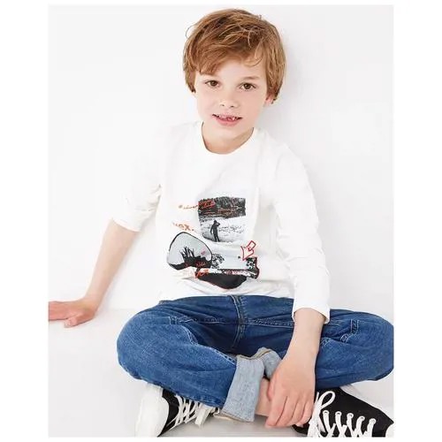 Лонгслив для мальчиков MEXX; цвет Off white р. 110-116
