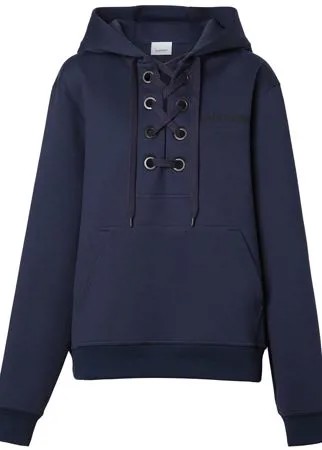 Burberry худи с принтом Horseferry и шнуровкой