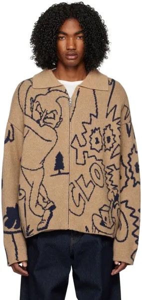 Светло-коричневая куртка Baptiste Sketchy на молнии The Elder Statesman