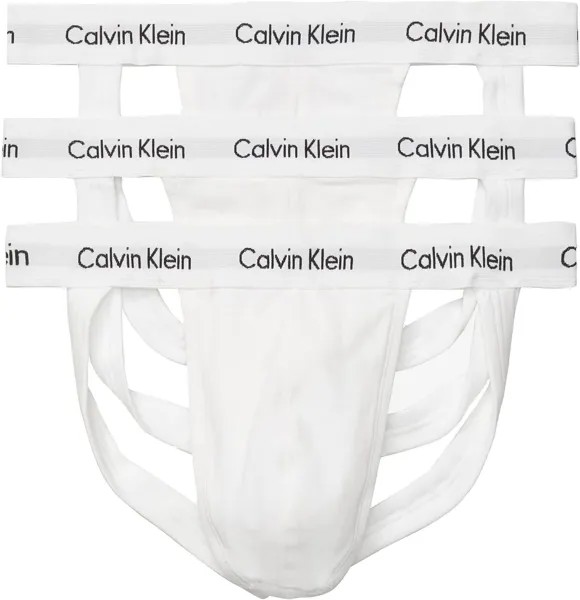 Трусы Cotton Stretch Jock Strap 3-Pack Calvin Klein Underwear, белый