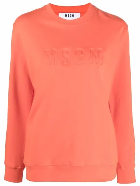 MSGM толстовка с тисненым логотипом