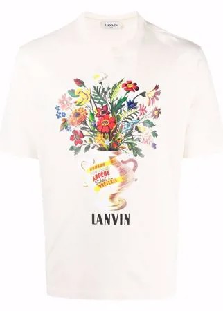 LANVIN футболка с цветочным принтом