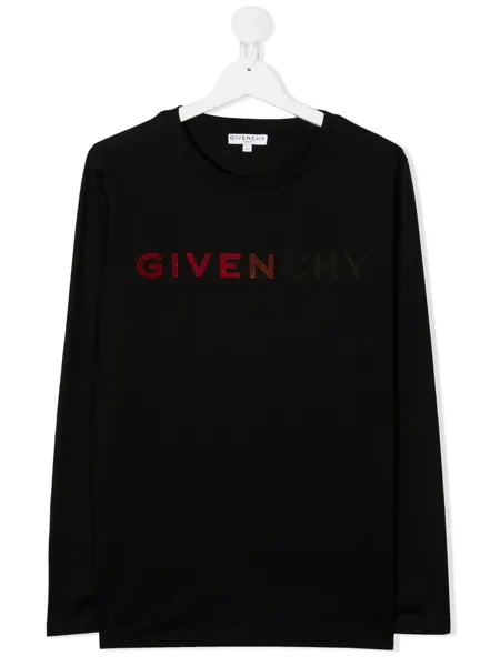 Givenchy Kids футболка с длинными рукавами и логотипом