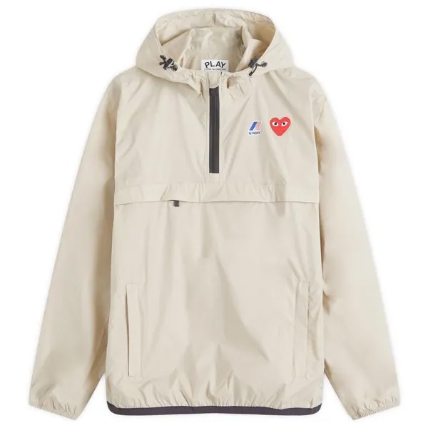 Куртка Comme Des Garçons Play X K-Way Half Zip Packable, бежевый
