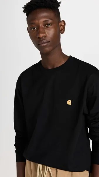 Футболка Carhartt WIP Long Sleeve Chase, черный