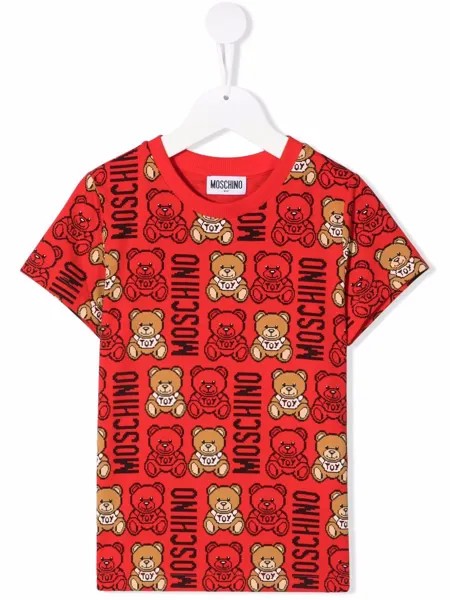 Moschino Kids футболка Teddy Bear с логотипом