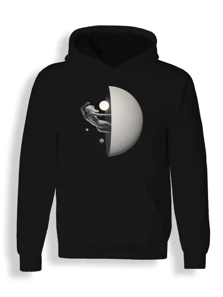Худи унисекс СувенирShop Абстракция/Минимализм/Искусство 12 черное S