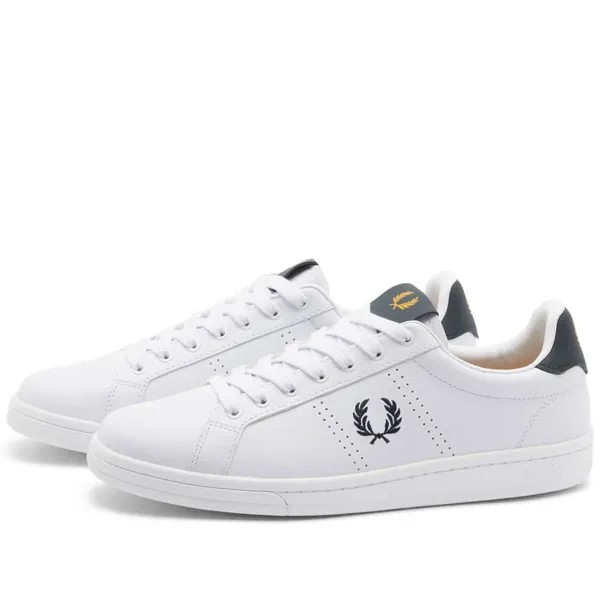 Кожаные кроссовки Fred Perry B721, белый/темно-синий