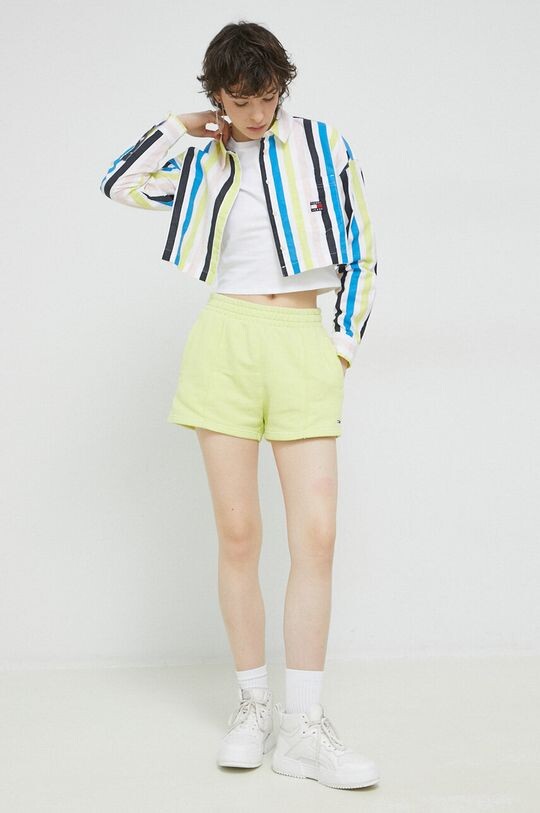 Хлопковые шорты Tommy Jeans, желтый
