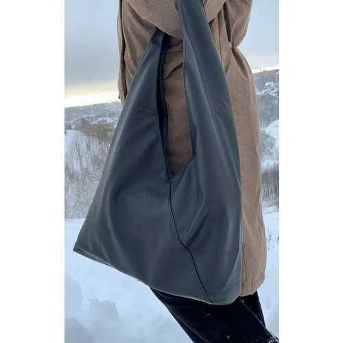 Сумка тоут , фактура зернистая, черный